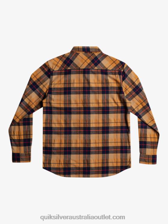 Quiksilver Men Kinsale Stretch Long Sleeve Shirt H2N4B1506 brown sugar kinsale