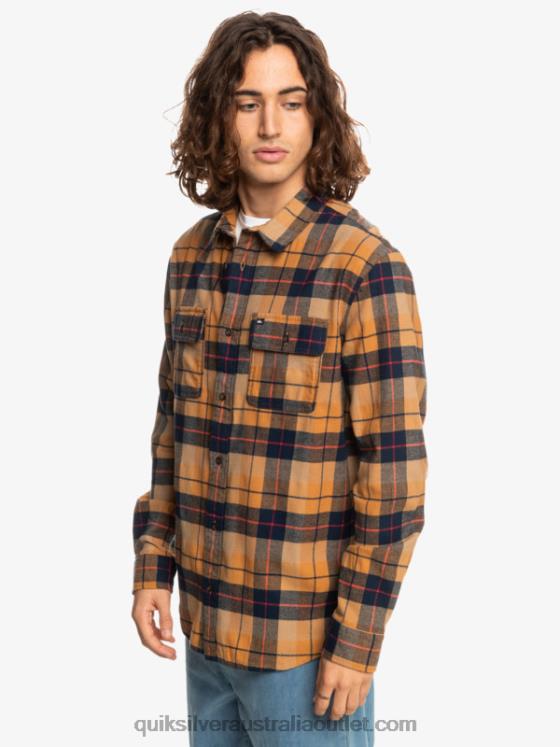 Quiksilver Men Kinsale Stretch Long Sleeve Shirt H2N4B1506 brown sugar kinsale