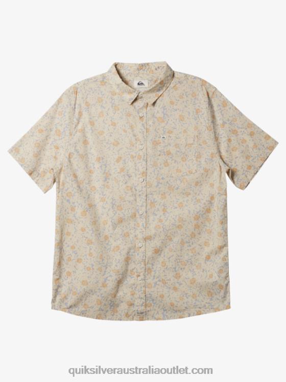 Quiksilver Men Mellow Fuzz Short Sleeve Shirt H2N4B1232 birch mellow fuzz