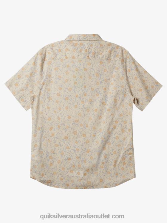 Quiksilver Men Mellow Fuzz Short Sleeve Shirt H2N4B1232 birch mellow fuzz