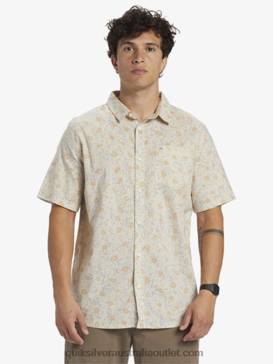 Quiksilver Men Mellow Fuzz Short Sleeve Shirt H2N4B1232 birch mellow fuzz