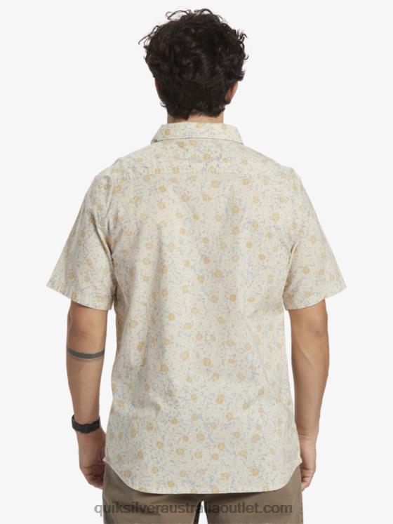 Quiksilver Men Mellow Fuzz Short Sleeve Shirt H2N4B1232 birch mellow fuzz