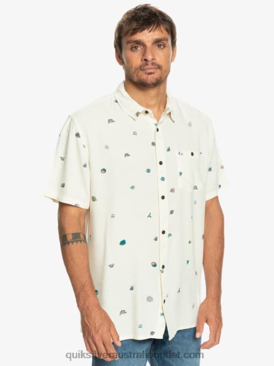 Quiksilver Men Minimark Short Sleeve Shirt H2N4B1226 birch minimark