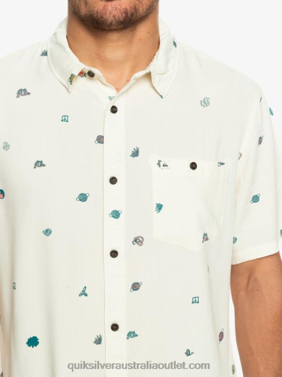 Quiksilver Men Minimark Short Sleeve Shirt H2N4B1226 birch minimark