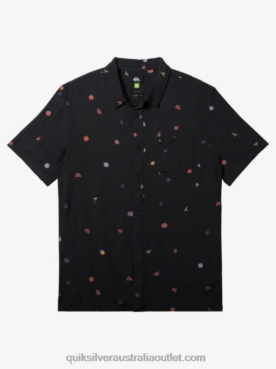 Quiksilver Men Minimark Short Sleeve Shirt H2N4B1227 tarmac minimark