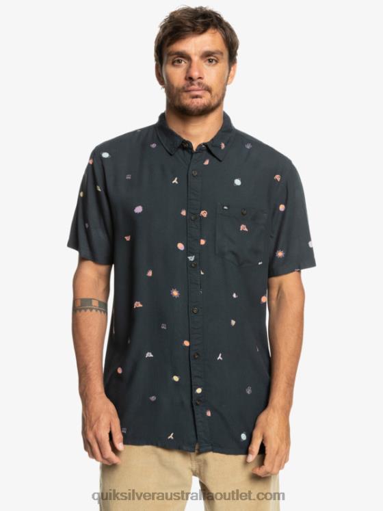 Quiksilver Men Minimark Short Sleeve Shirt H2N4B1227 tarmac minimark