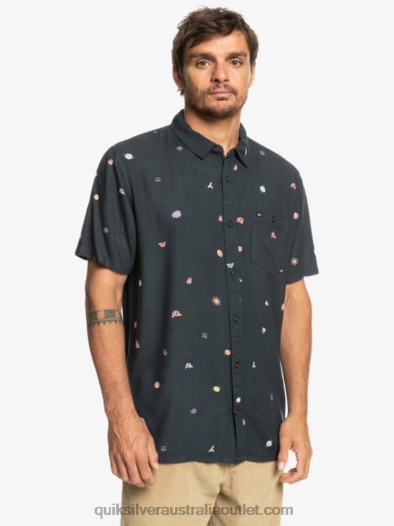 Quiksilver Men Minimark Short Sleeve Shirt H2N4B1227 tarmac minimark