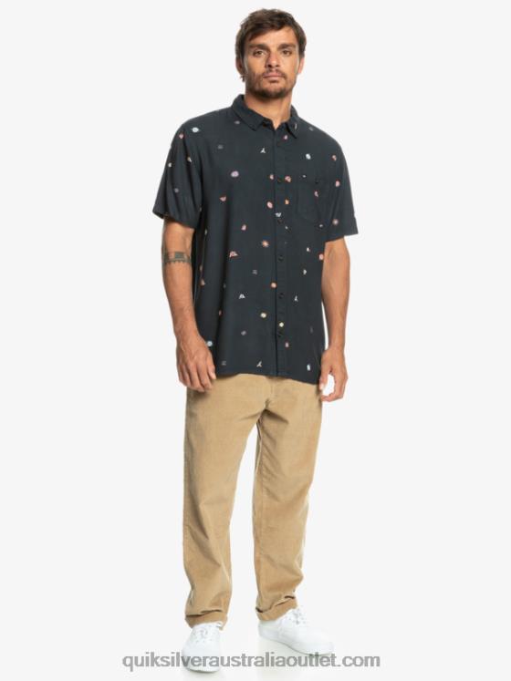 Quiksilver Men Minimark Short Sleeve Shirt H2N4B1227 tarmac minimark