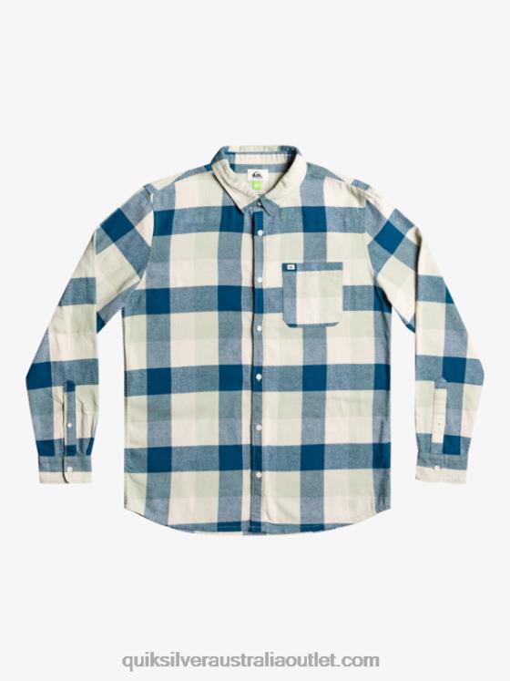 Quiksilver Men Motherfly Long Sleeve Flannel Shirt H2N4B1573 desert sage motherfly