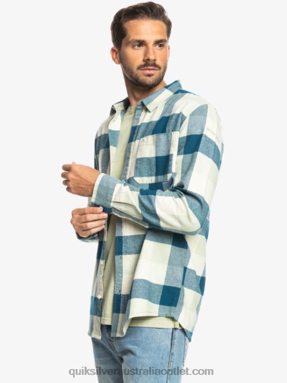 Quiksilver Men Motherfly Long Sleeve Flannel Shirt H2N4B1573 desert sage motherfly