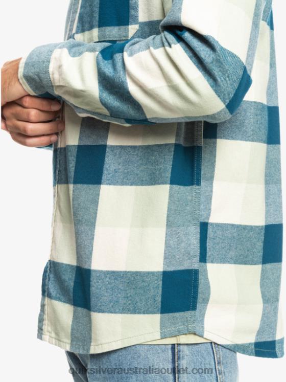 Quiksilver Men Motherfly Long Sleeve Flannel Shirt H2N4B1573 desert sage motherfly