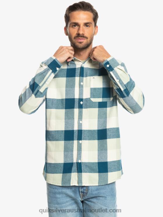 Quiksilver Men Motherfly Long Sleeve Flannel Shirt H2N4B1573 desert sage motherfly