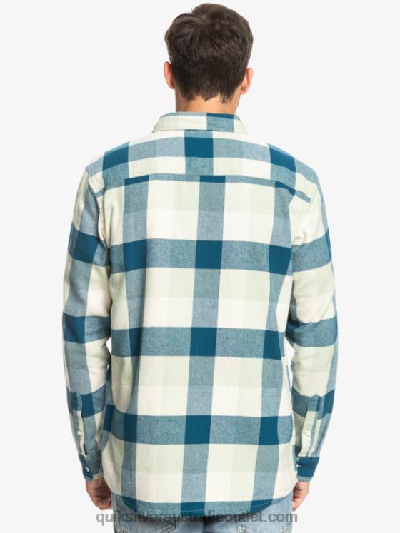Quiksilver Men Motherfly Long Sleeve Flannel Shirt H2N4B1573 desert sage motherfly