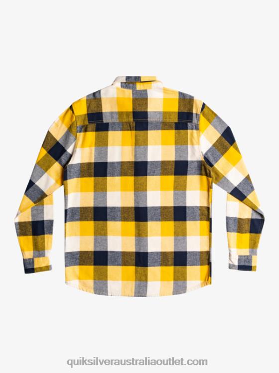 Quiksilver Men Motherfly Long Sleeve Flannel Shirt H2N4B1575 birch motherfly 223