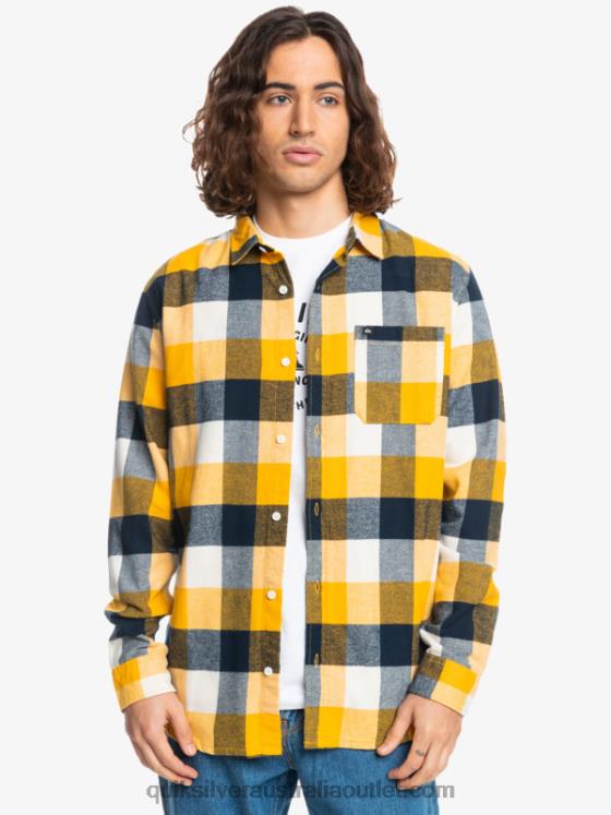 Quiksilver Men Motherfly Long Sleeve Flannel Shirt H2N4B1575 birch motherfly 223