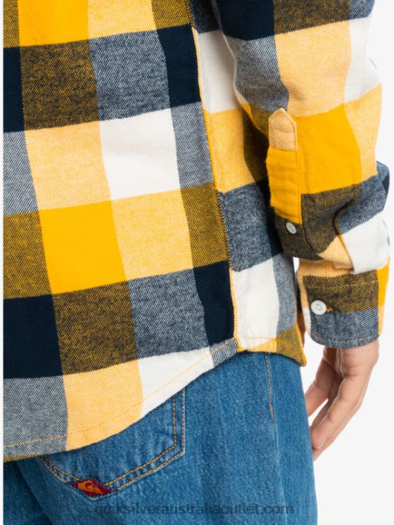 Quiksilver Men Motherfly Long Sleeve Flannel Shirt H2N4B1575 birch motherfly 223