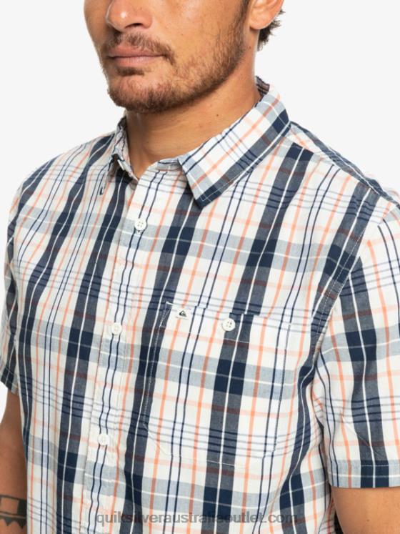 Quiksilver Men New Swinton Short Sleeve Shirt H2N4B914 birch swinton