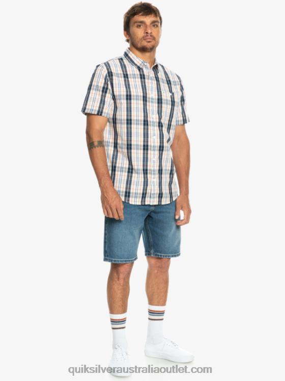 Quiksilver Men New Swinton Short Sleeve Shirt H2N4B914 birch swinton
