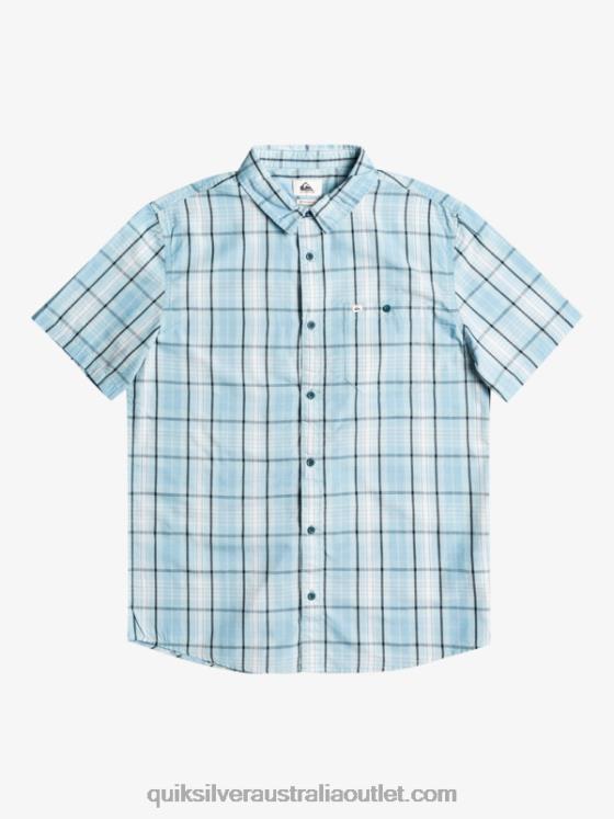 Quiksilver Men New Swinton Short Sleeve Shirt H2N4B916 sky blue swinton