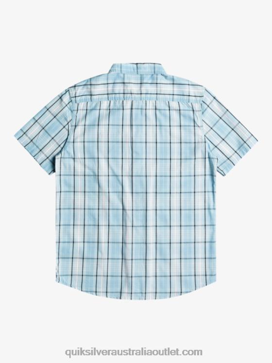 Quiksilver Men New Swinton Short Sleeve Shirt H2N4B916 sky blue swinton