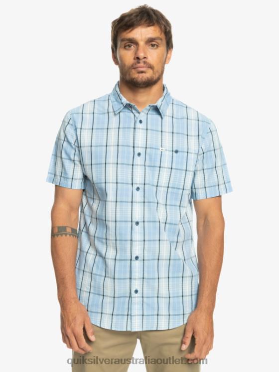 Quiksilver Men New Swinton Short Sleeve Shirt H2N4B916 sky blue swinton