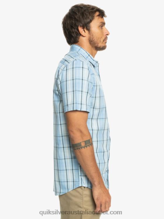 Quiksilver Men New Swinton Short Sleeve Shirt H2N4B916 sky blue swinton