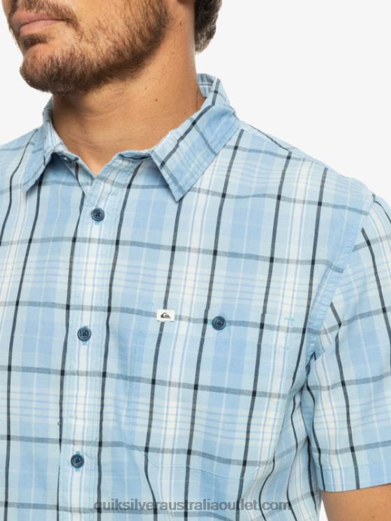 Quiksilver Men New Swinton Short Sleeve Shirt H2N4B916 sky blue swinton