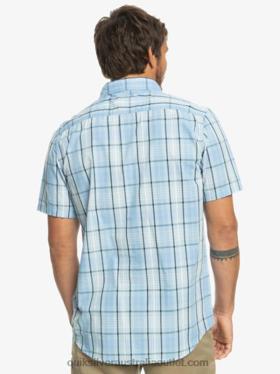 Quiksilver Men New Swinton Short Sleeve Shirt H2N4B916 sky blue swinton