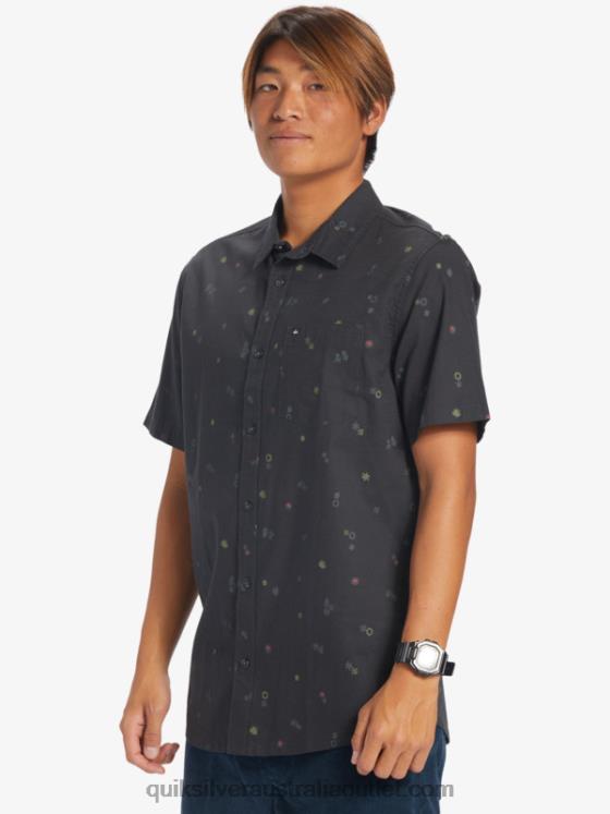 Quiksilver Men Peaceful Rave Short Sleeve Shirt H2N4B589 tarmac peaceful rave ss