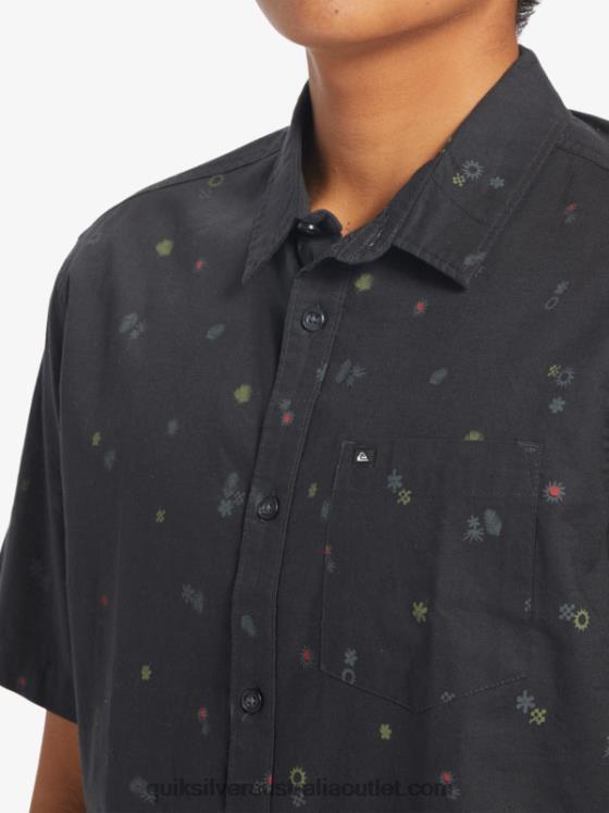 Quiksilver Men Peaceful Rave Short Sleeve Shirt H2N4B589 tarmac peaceful rave ss