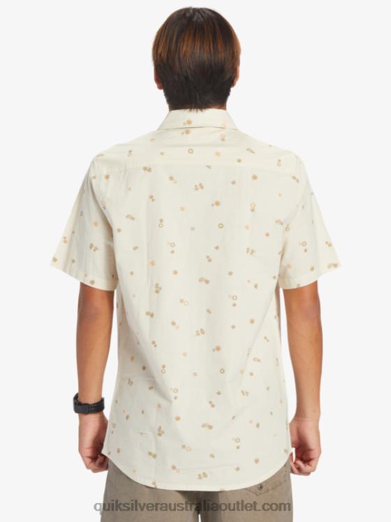 Quiksilver Men Peaceful Rave Short Sleeve Shirt H2N4B590 birch peaceful rave ss