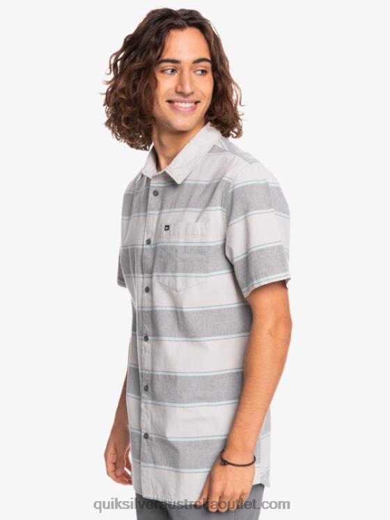 Quiksilver Men Prime Time Short Sleeve Shirt H2N4B1620 grey violet prime time