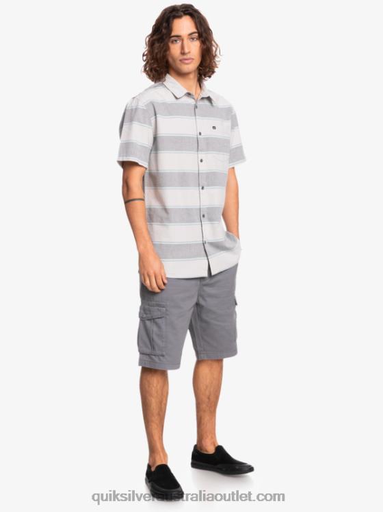 Quiksilver Men Prime Time Short Sleeve Shirt H2N4B1620 grey violet prime time