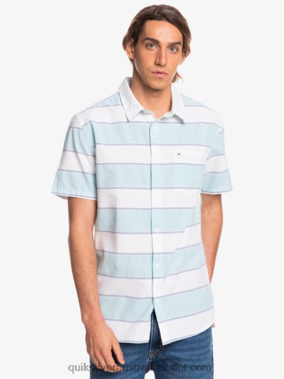 Quiksilver Men Prime Time Short Sleeve Shirt H2N4B1621 white prime time