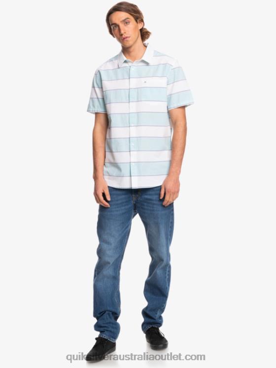 Quiksilver Men Prime Time Short Sleeve Shirt H2N4B1621 white prime time