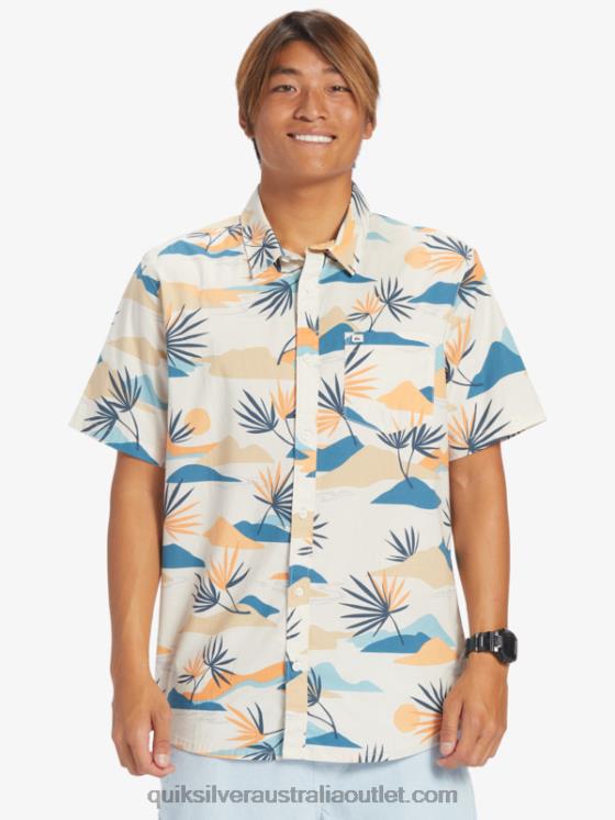 Quiksilver Men Slow Dazed Short Sleeve Shirt H2N4B666 birch slow daze ss