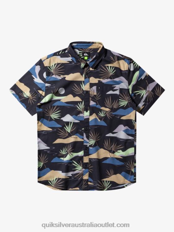 Quiksilver Men Slow Dazed Short Sleeve Shirt H2N4B667 tarmac slow daze ss