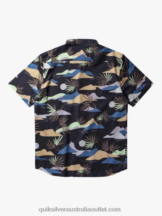 Quiksilver Men Slow Dazed Short Sleeve Shirt H2N4B667 tarmac slow daze ss