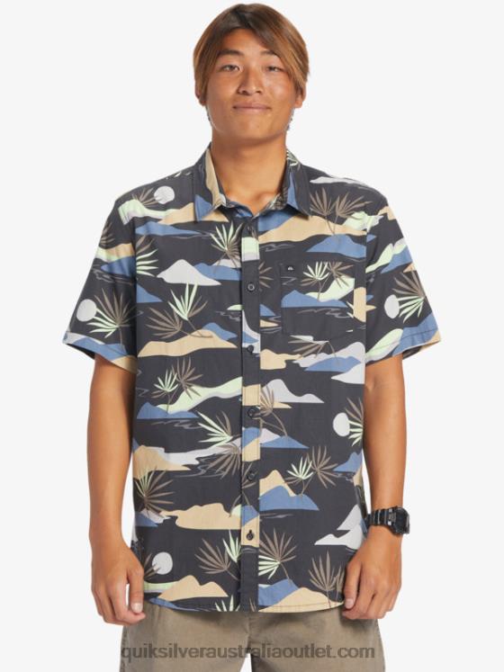 Quiksilver Men Slow Dazed Short Sleeve Shirt H2N4B667 tarmac slow daze ss