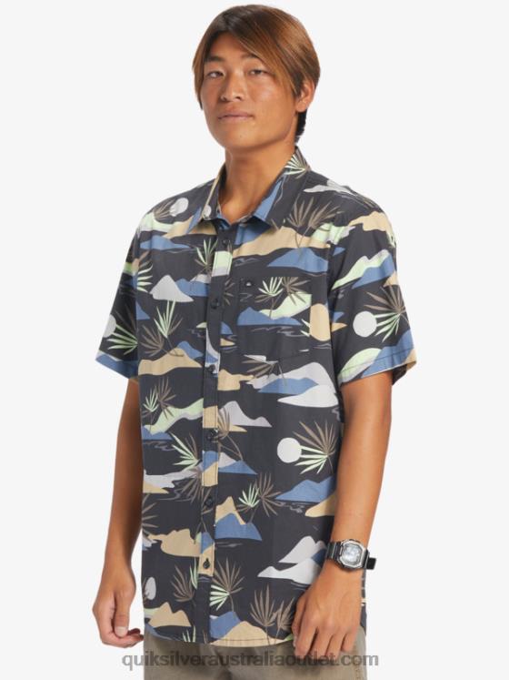 Quiksilver Men Slow Dazed Short Sleeve Shirt H2N4B667 tarmac slow daze ss