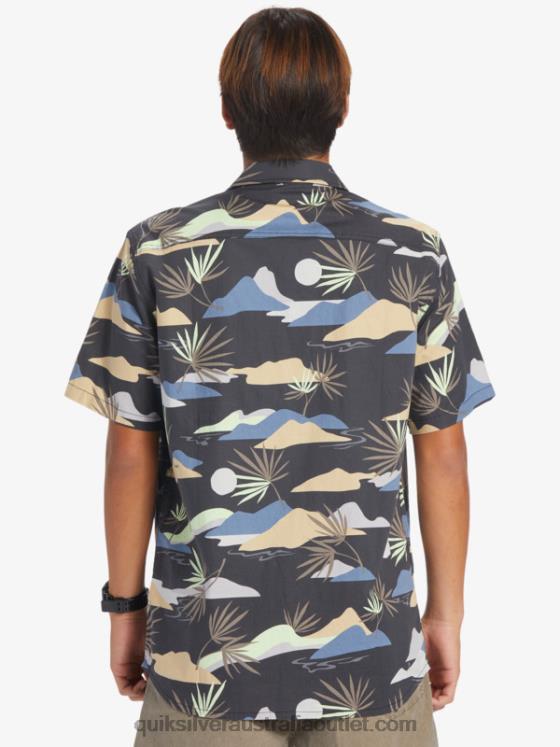 Quiksilver Men Slow Dazed Short Sleeve Shirt H2N4B667 tarmac slow daze ss