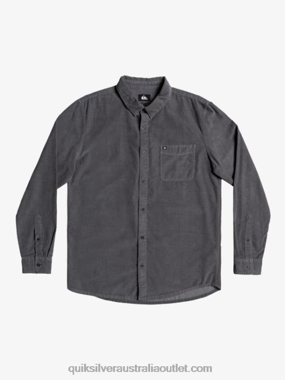 Quiksilver Men Smoke Trail Long Sleeve Shirt H2N4B1223 iron gate