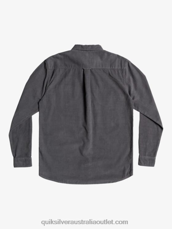 Quiksilver Men Smoke Trail Long Sleeve Shirt H2N4B1223 iron gate
