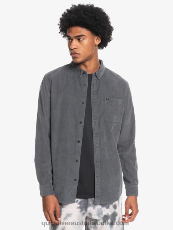 Quiksilver Men Smoke Trail Long Sleeve Shirt H2N4B1223 iron gate