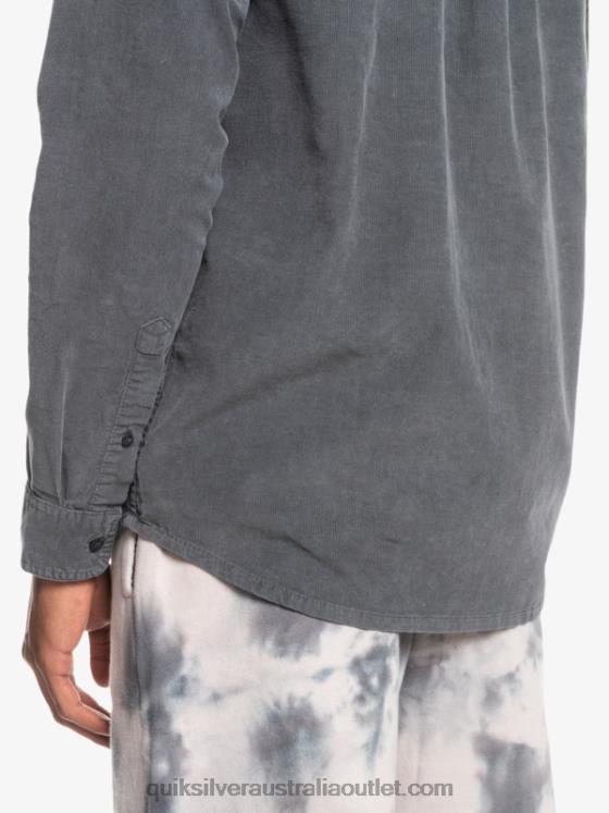 Quiksilver Men Smoke Trail Long Sleeve Shirt H2N4B1223 iron gate