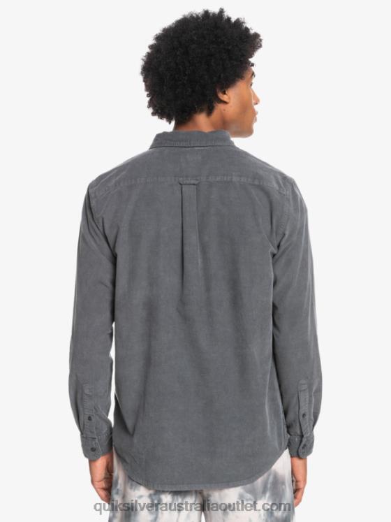 Quiksilver Men Smoke Trail Long Sleeve Shirt H2N4B1223 iron gate