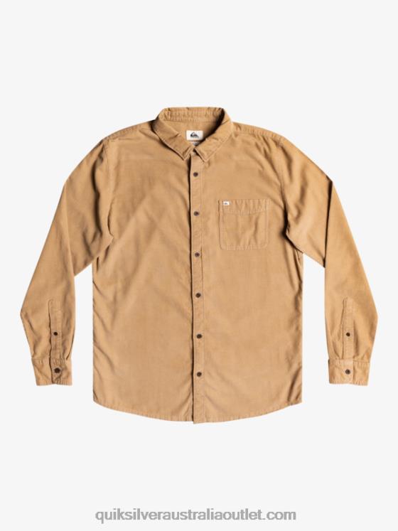 Quiksilver Men Smoke Trail Long Sleeve Shirt H2N4B1224 tannin