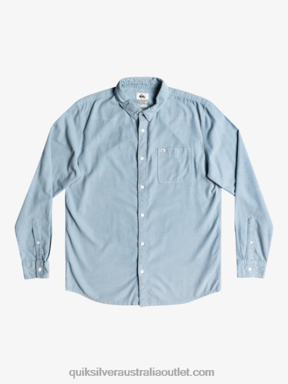 Quiksilver Men Smoke Trail Long Sleeve Shirt H2N4B1225 ashley blue