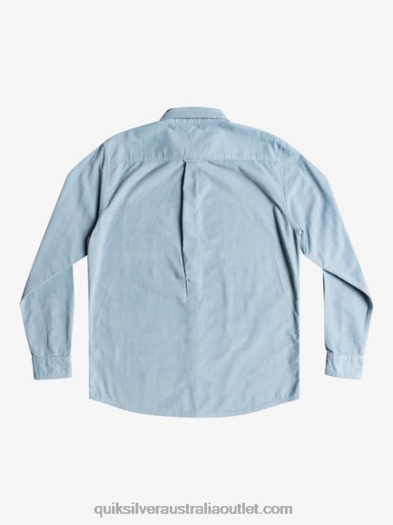Quiksilver Men Smoke Trail Long Sleeve Shirt H2N4B1225 ashley blue