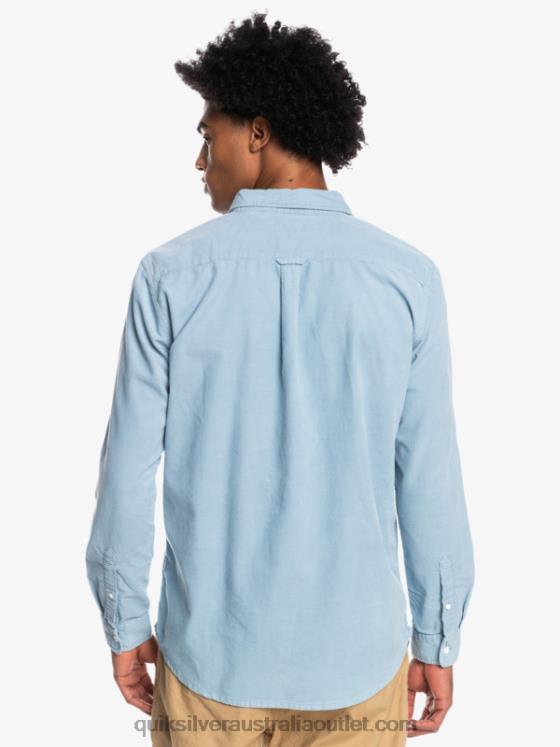Quiksilver Men Smoke Trail Long Sleeve Shirt H2N4B1225 ashley blue